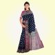 Katan Navy Blue Allover Banarasi saree