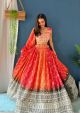 Chinon Silk with Digital print Lehenga