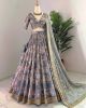  Digital Print Chinon Silk Lehenga