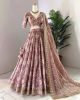  Digital Print Chinon Silk Lehenga